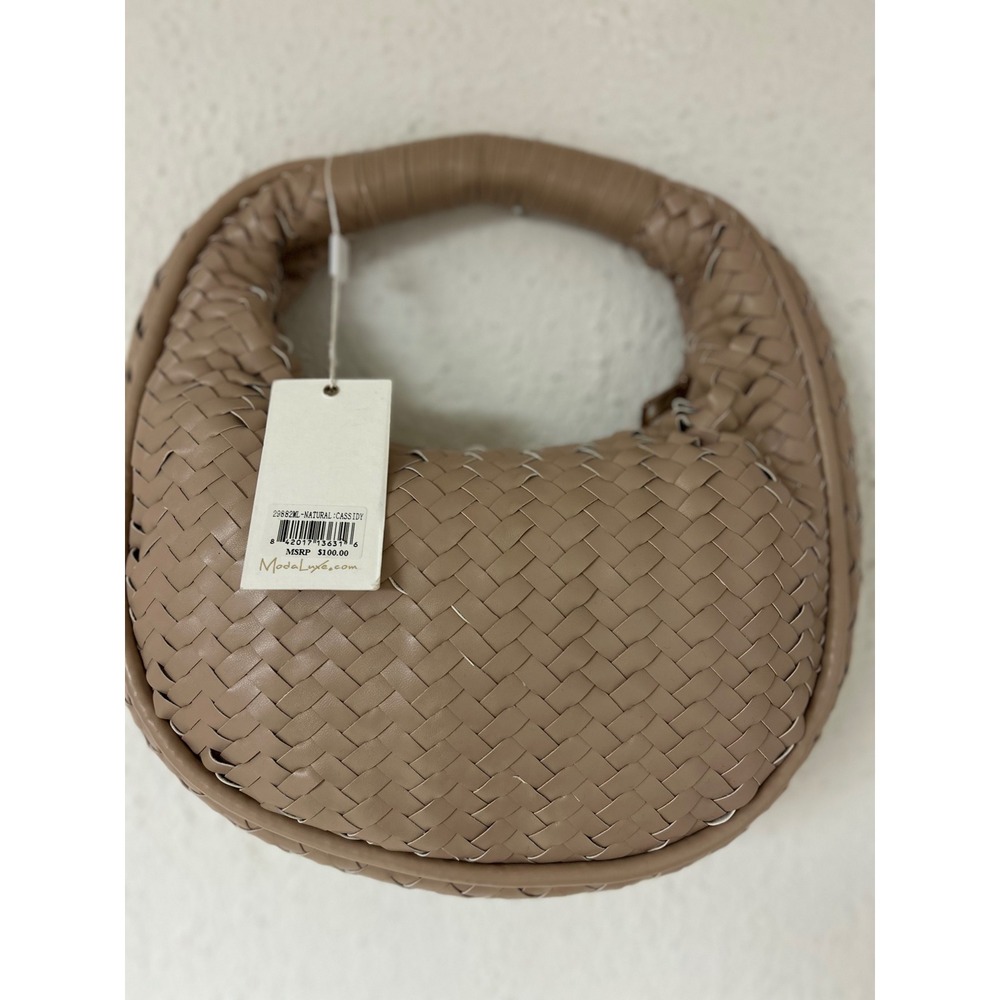 Moda Luxe Cassidy Woven Hobo Bag Natural Tan 29882ML New